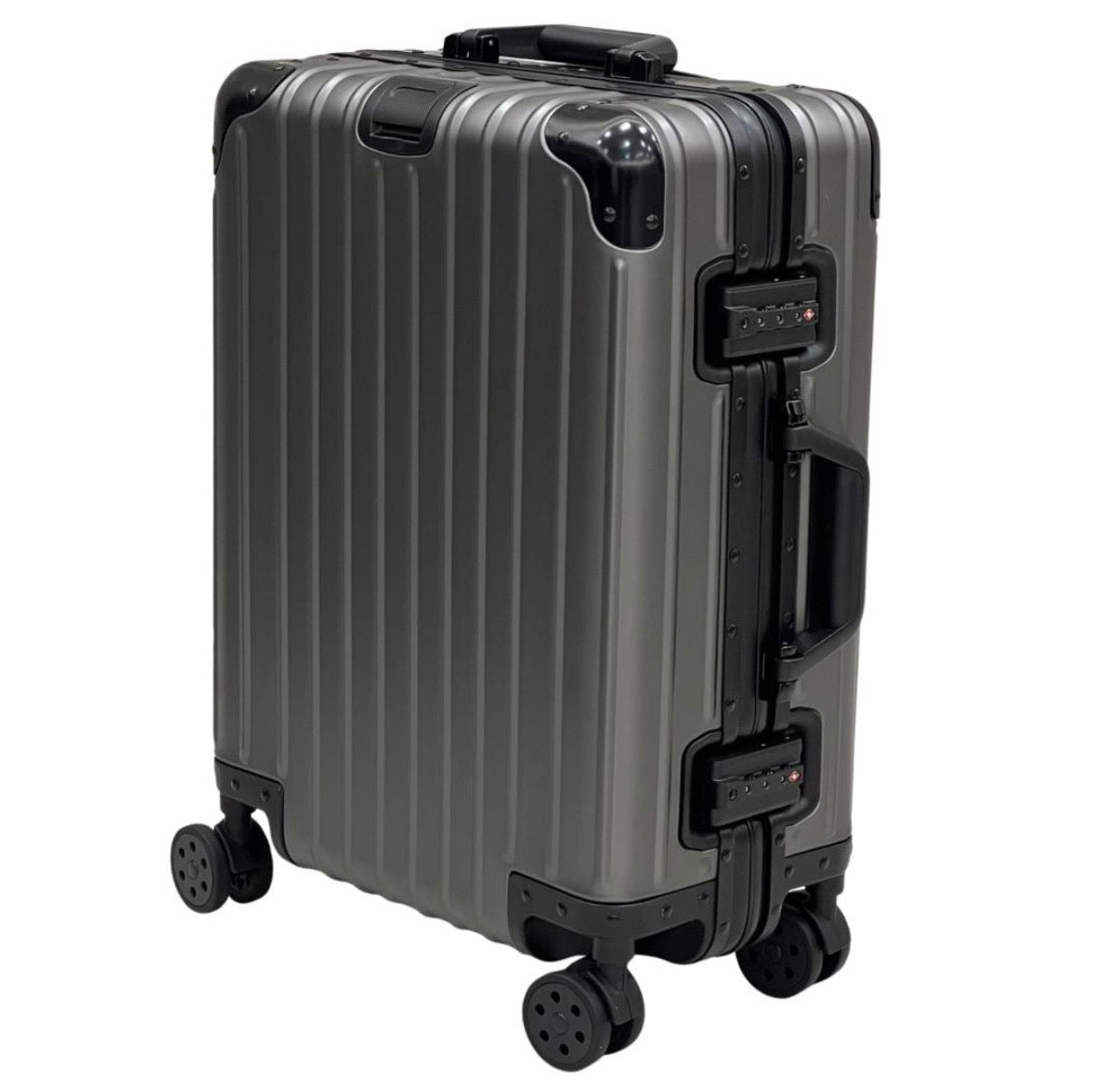 REAL Full Metal Aluminium 20 inch Cabin Carry on Luggage Suitcase - 55x40x23cm