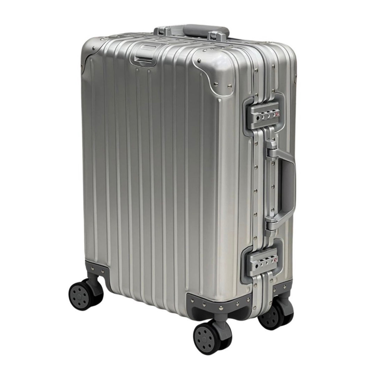 REAL Full Metal Aluminium 20 inch Cabin Carry on Luggage Suitcase - 55x40x23cm