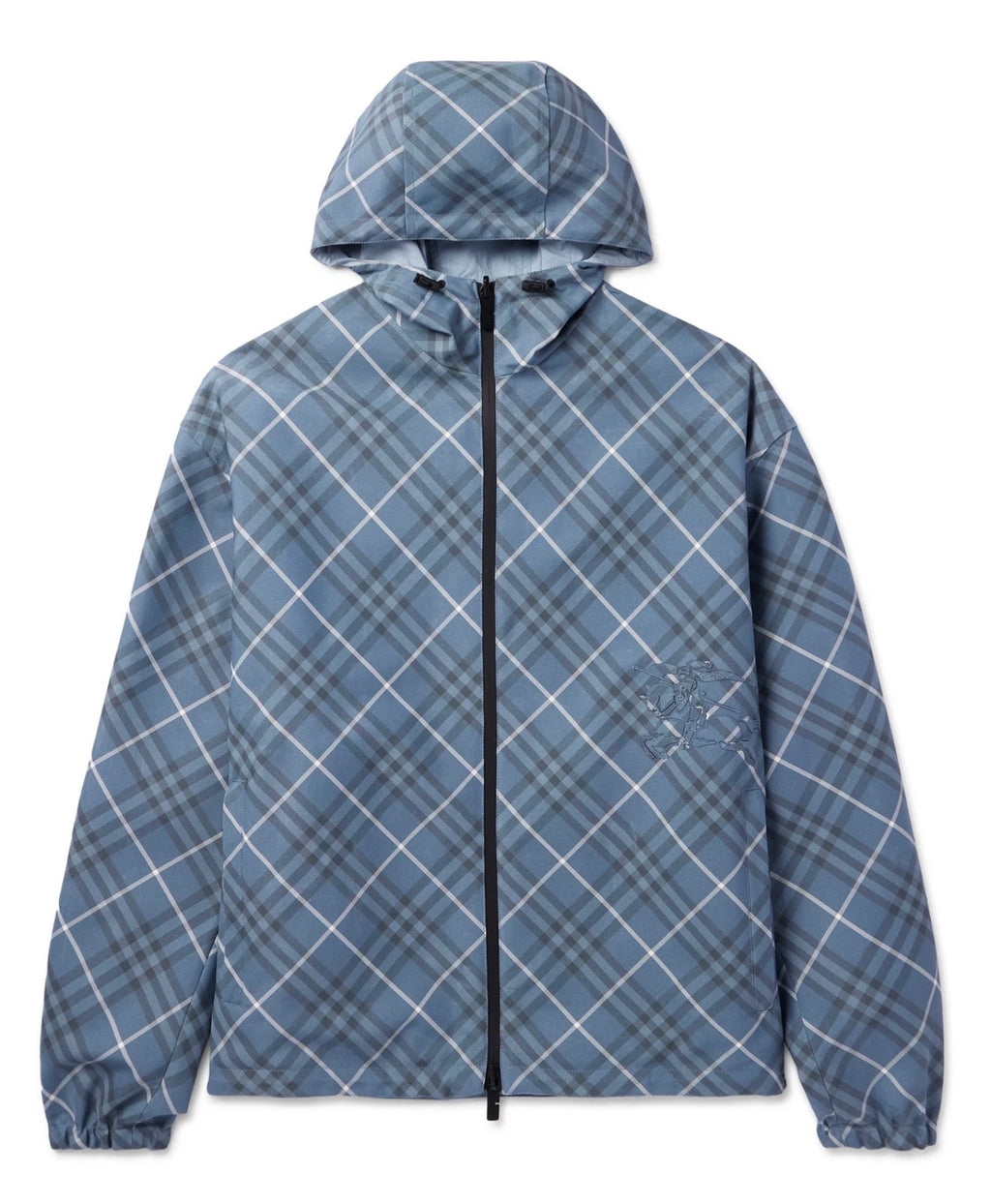 Burberry – Reversible-Appliquéd Checked Gabardine and Nylon Hooded Jacket 🆕