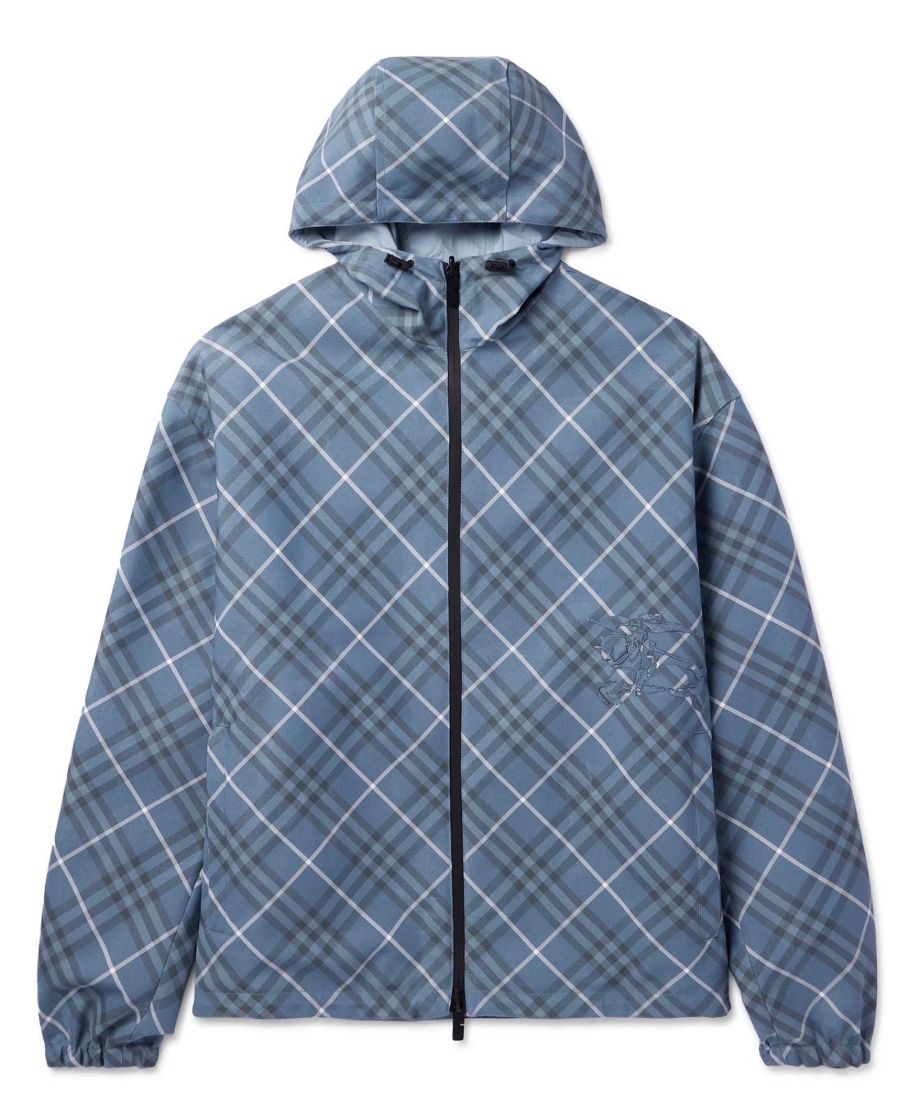 Burberry – Reversible-Appliquéd Checked Gabardine and Nylon Hooded Jacket 🆕