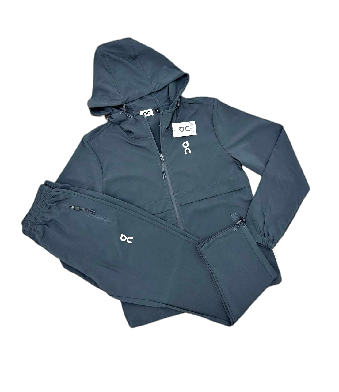 On Cloud Running Tracksuit - Black /Charcoal /Grey / Blue Jacket & Pants - New