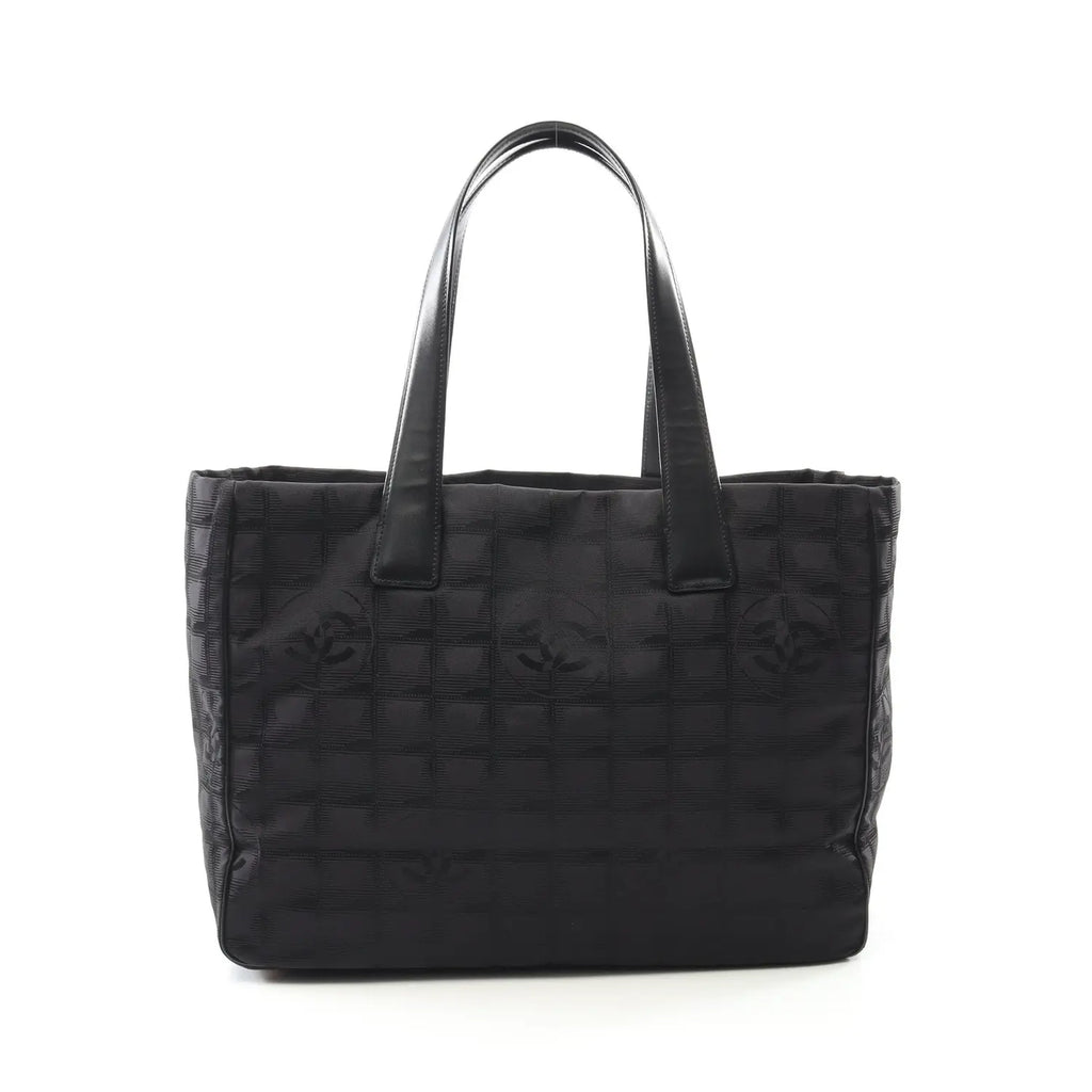 Chanel Black Travel Line Tote Canvas Bag - Pre owned 🏴☑️