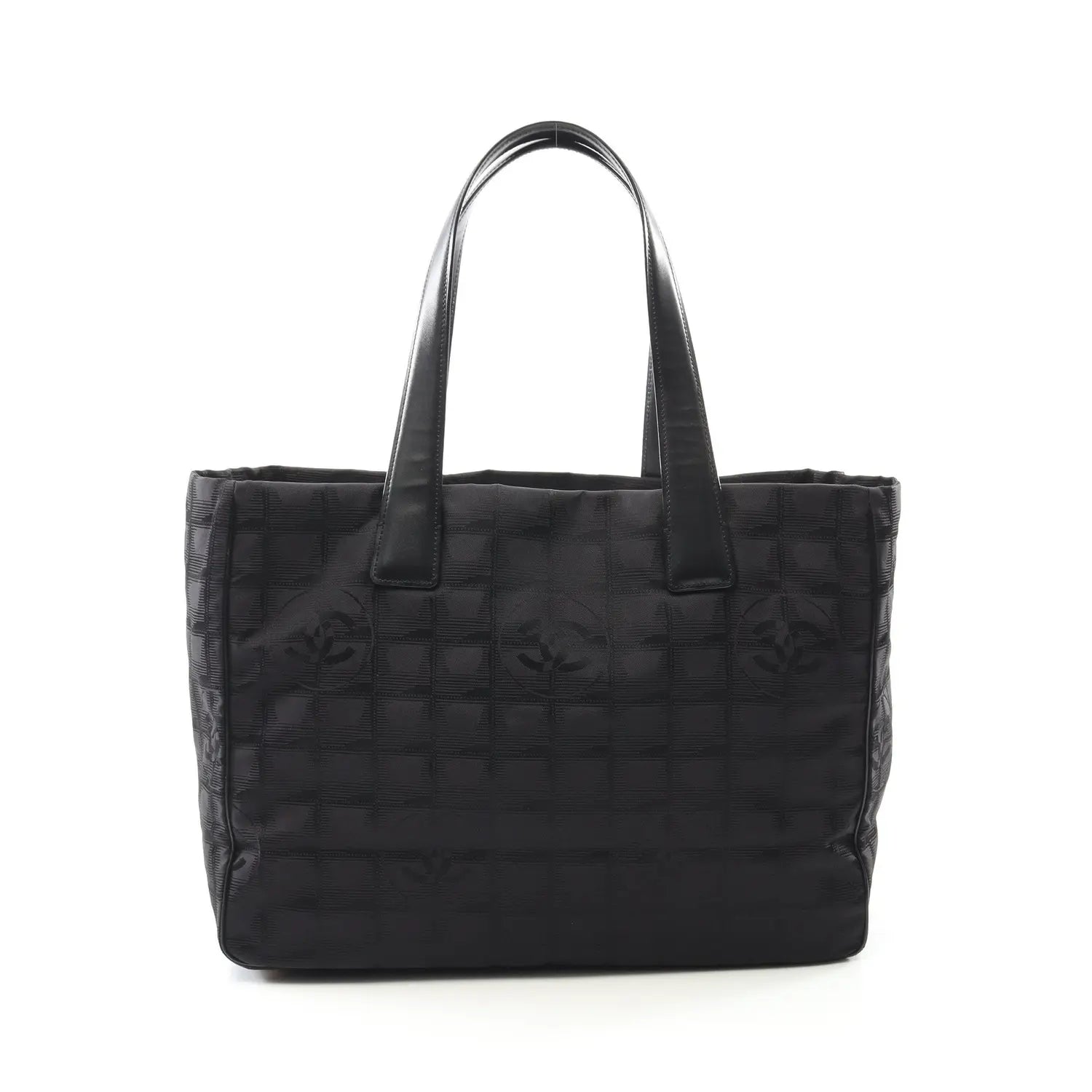 Chanel Black Travel Line Tote Canvas Bag - Pre owned 🏴☑️