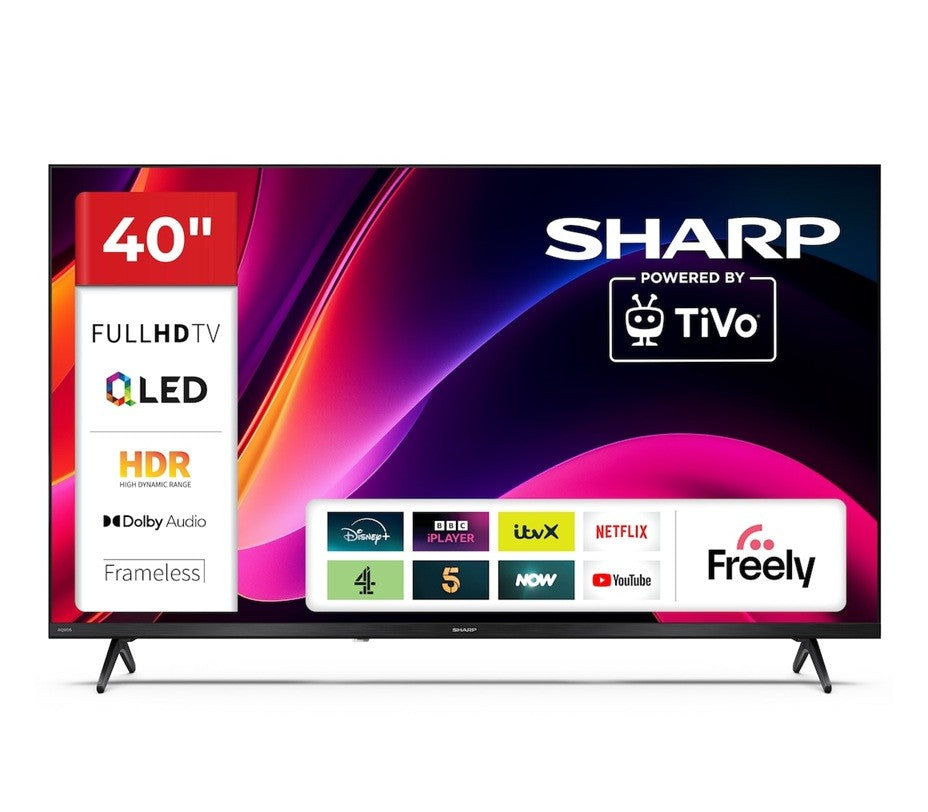 Sharp 2T-C40HE3245KB 40 Inch Smart TV QLED HDR FHD Tivo Quantum Dot HDMI USB - New 🏴