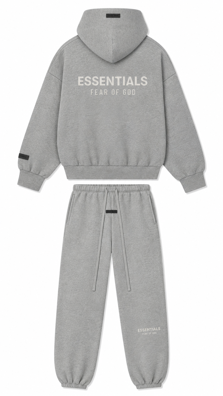 Fear Of God Essentials ‘Concrete Heather’ Metalic Zip-Up Tracksuit (FW25)