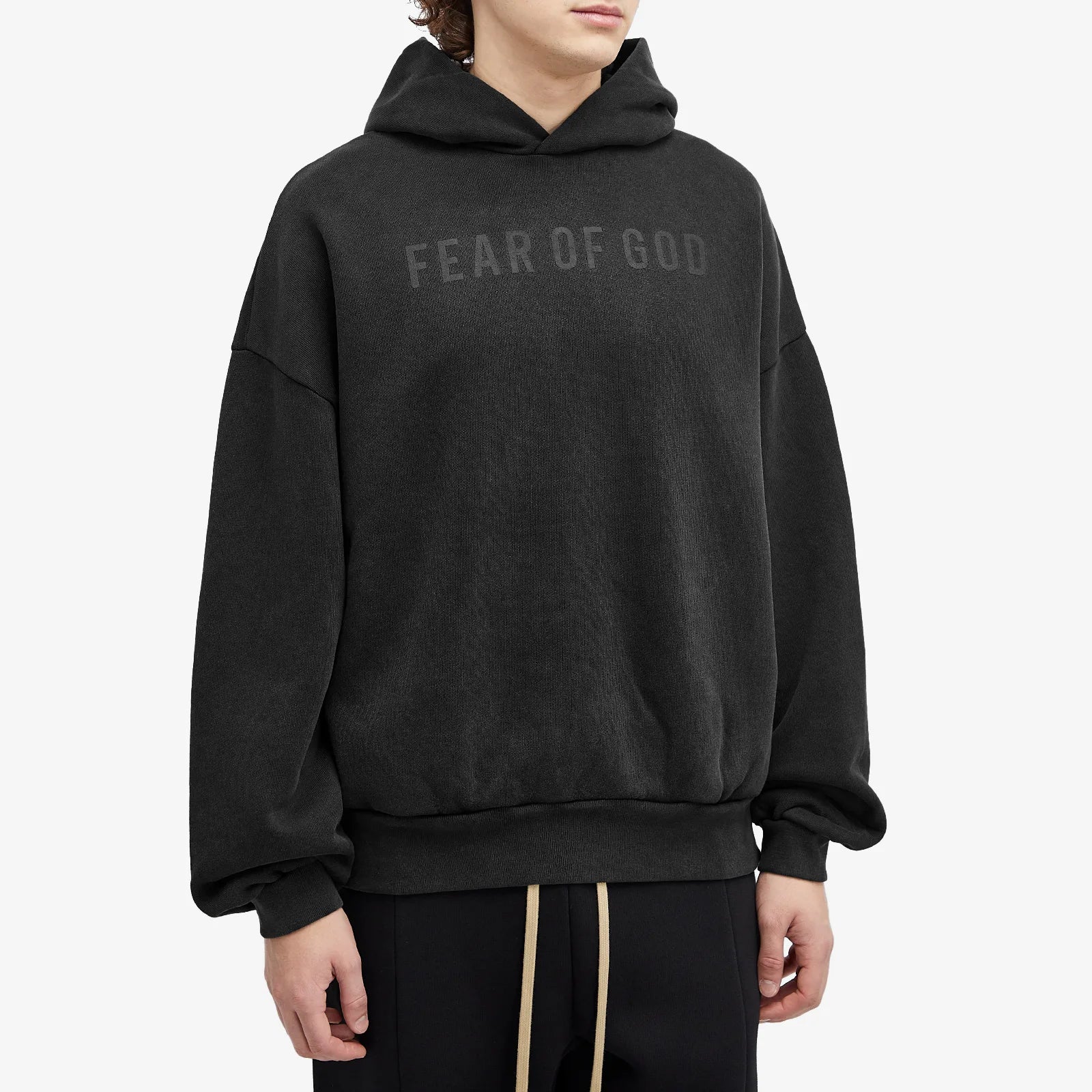 Fear of God Men's Text Logo Hoodie in Black✔️