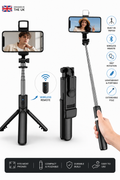 Bluetooth Selfie Tripod Telescopic Stick Remote Monopod Extendable Phone Holder