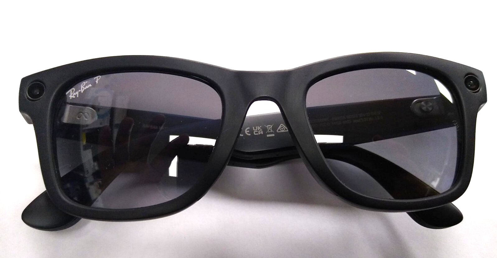 RAY-BAN Meta Wayfarer Glasses, Matte Black, Polarized Gradient Graphite - used 🏴☑️