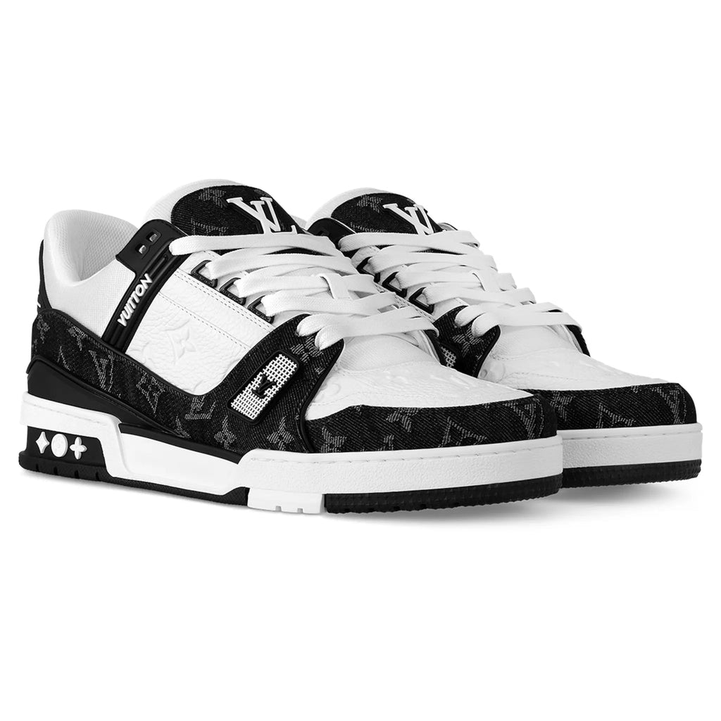 Louis Vuitton Black / White Denim Trainers BRAND NEW 🏴☑️