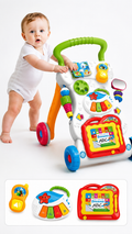Baby Walker First Steps 2in1 Activity Musical Toys Car Children's Music Walker