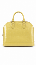 Louis Vuitton Alma PM MV Citrine Top Handle Bag Yellow Leather - Authenticity Guaranteed