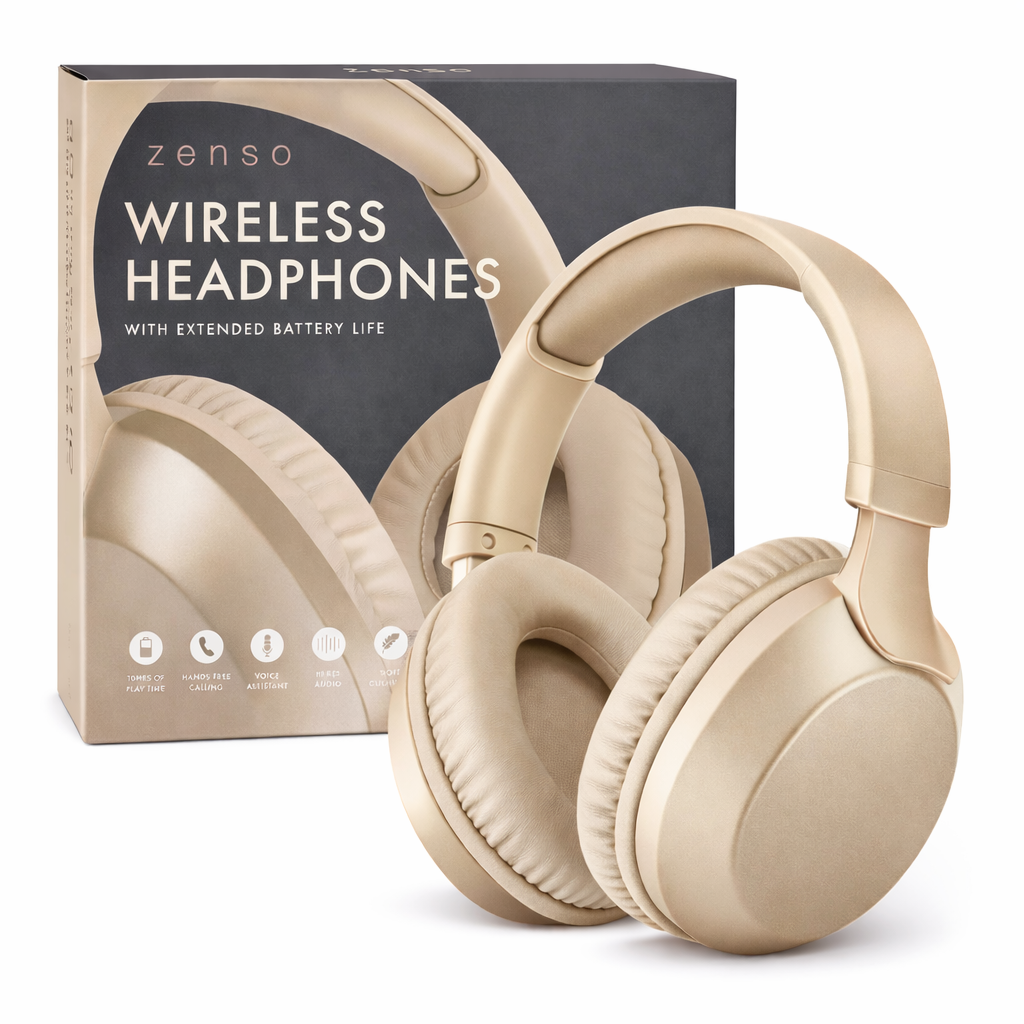 Wireless Bluetooth Headphones with Noise Cancelling Over-Ear Earphones - New 🏴