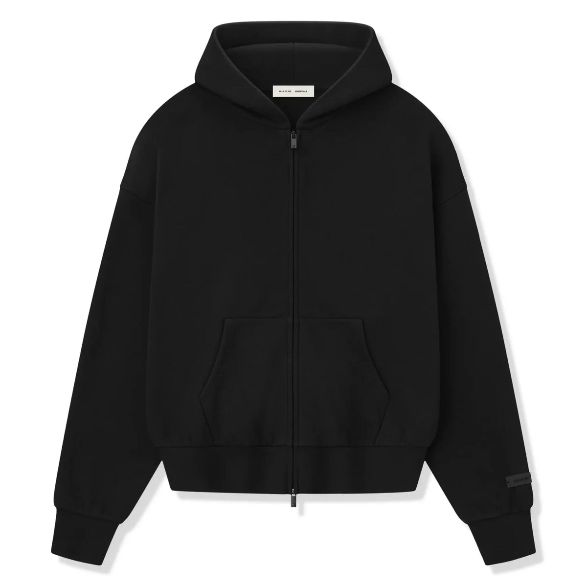Fear Of God Essentials ‘Jet Black’ Metalic Zip-Up Tracksuit (FW25)