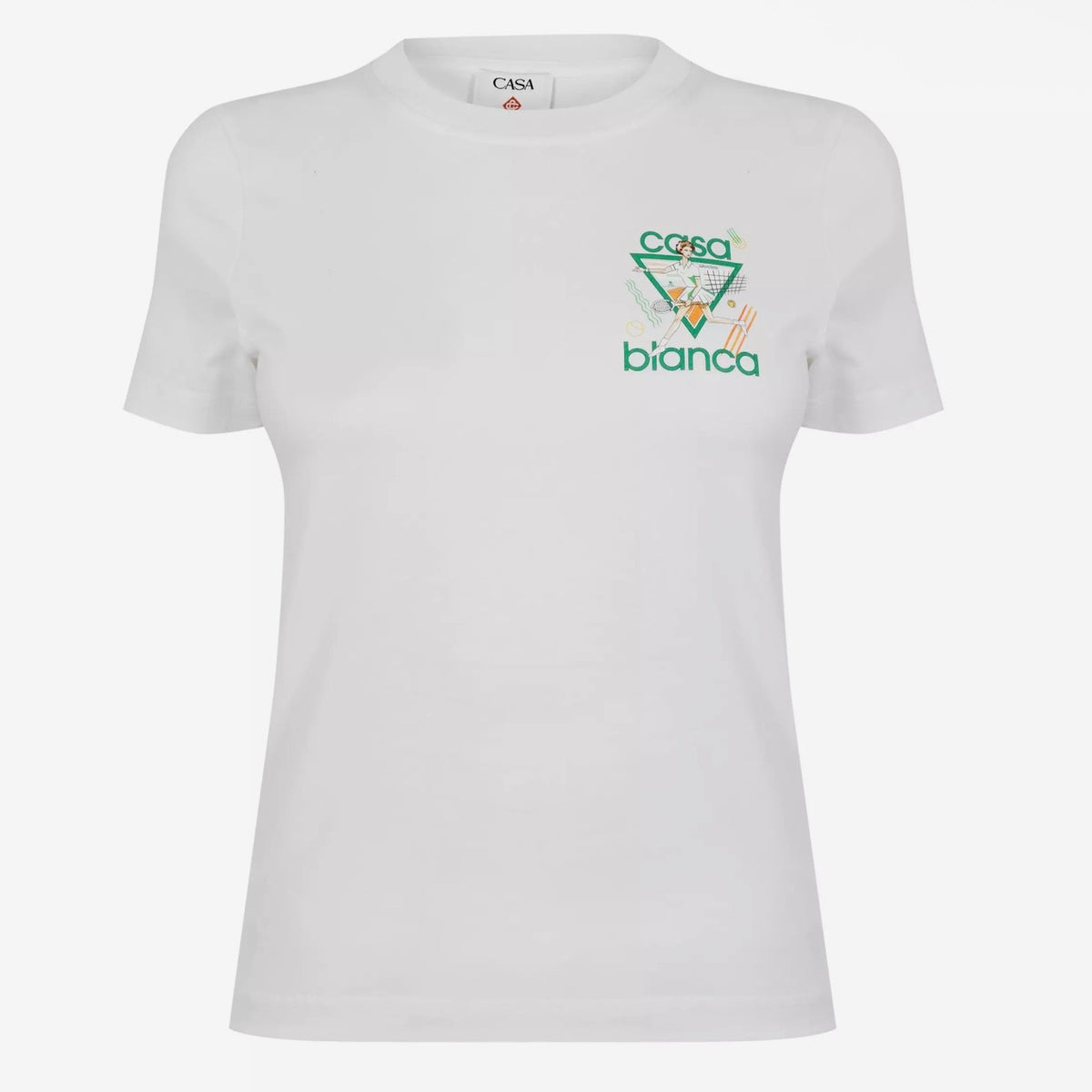 Women's Logo Cotton Cropped Tennis T-Shirt - Authenticity guaranteed