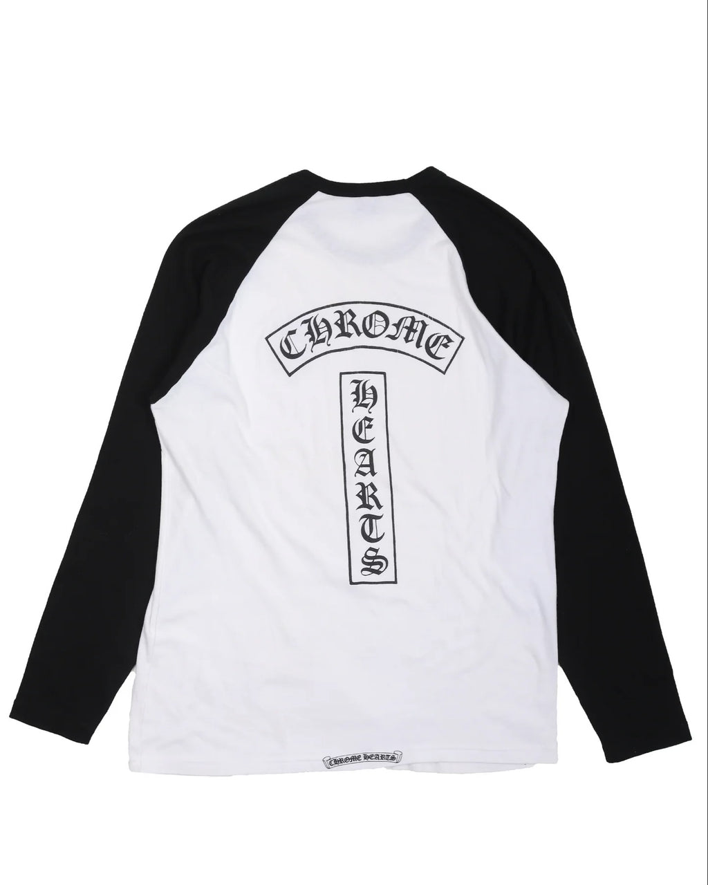 Chrome Hearts Horseshoe Neck Logo 3/4 Shirt in Black and White ☑️🏴