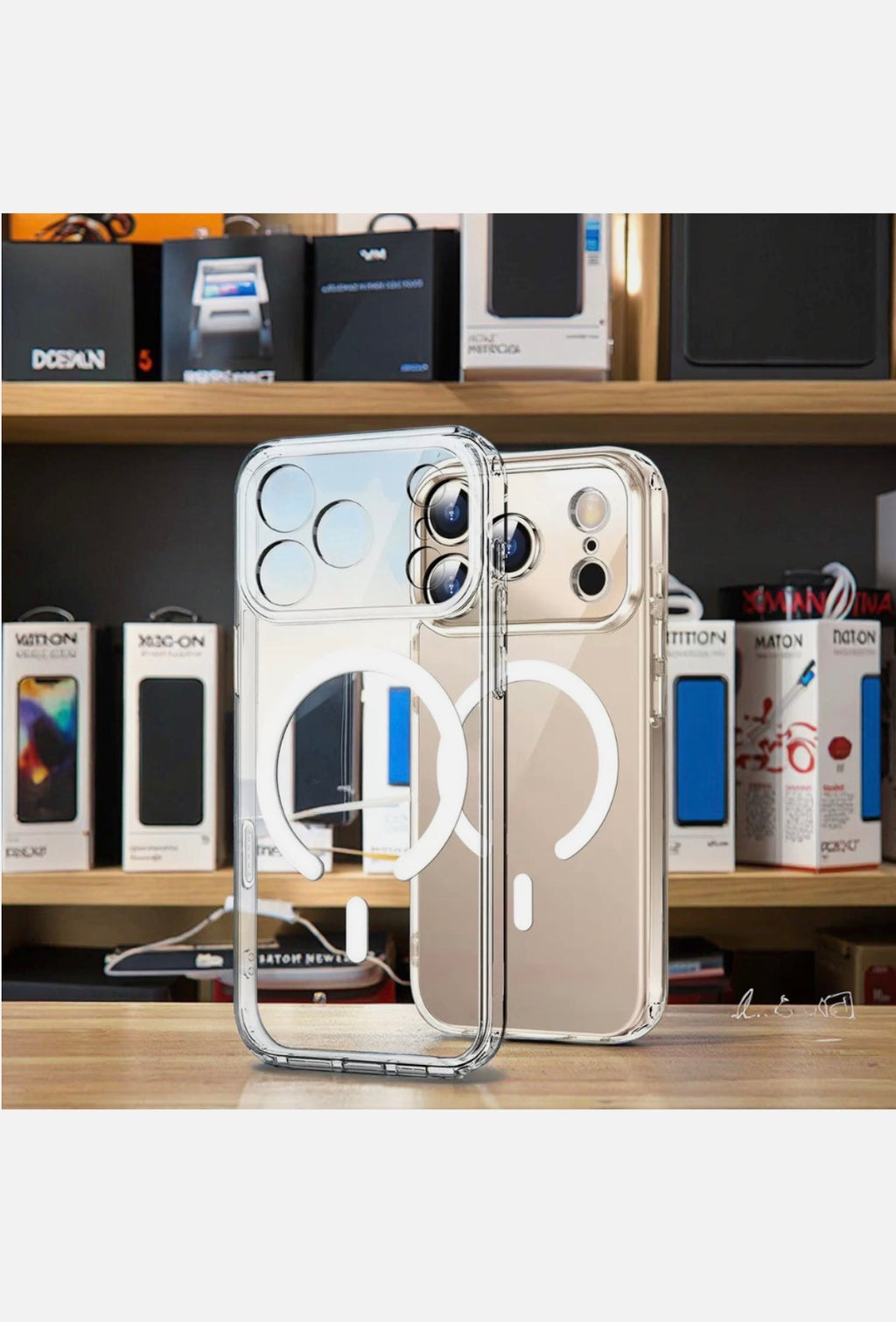 MagSafe Compatible Crystal Clear TPU + PC Shockproof Case For iPhone 17 16 15 14🏴