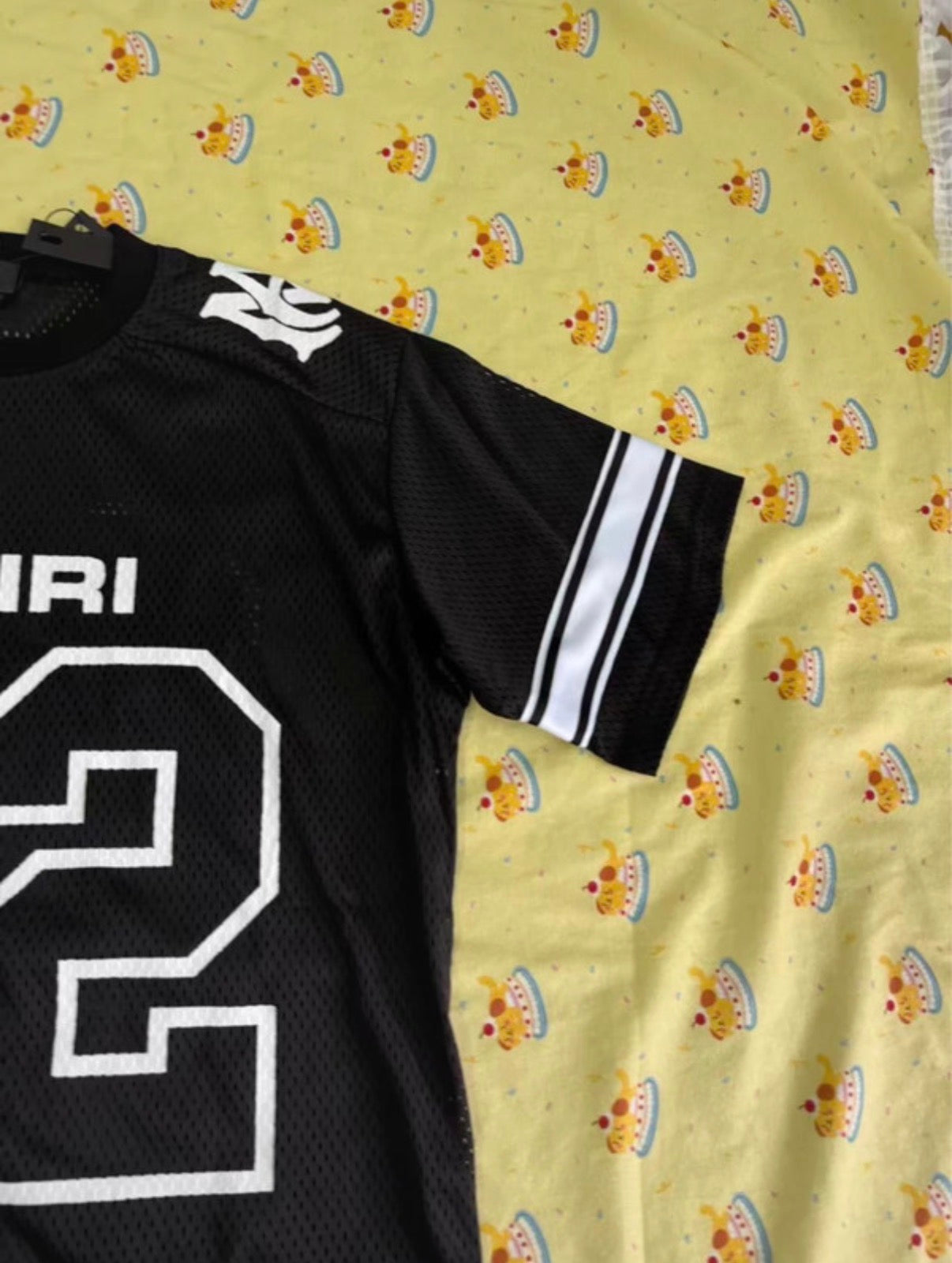 Amiri Black Mesh Basketball Jersey⚫️