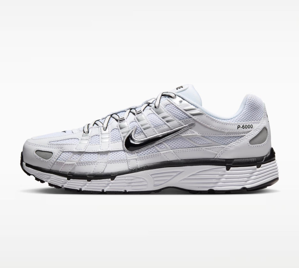 Nike P-6000 - White Metallic Silver Black - New 🏴