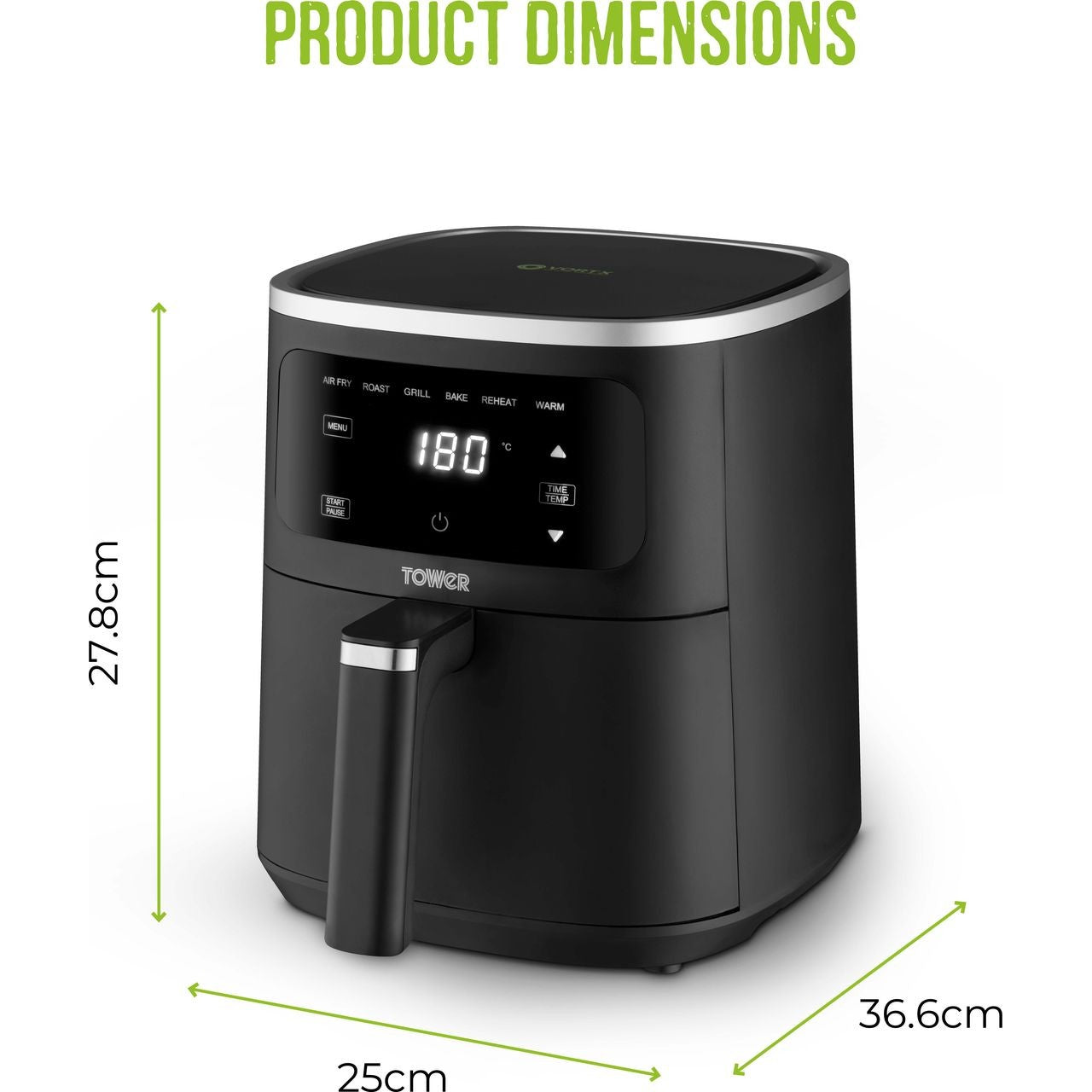 Tower T17205AFR Air Fryer Free Standing Black - new 🏴