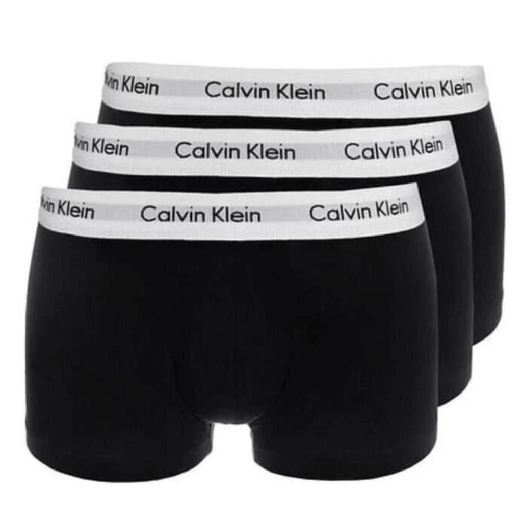Calvin Klein Men's 3 Pack Trunks Cotton Stretch Boxer Shorts Black & Multi Color - New 🏴