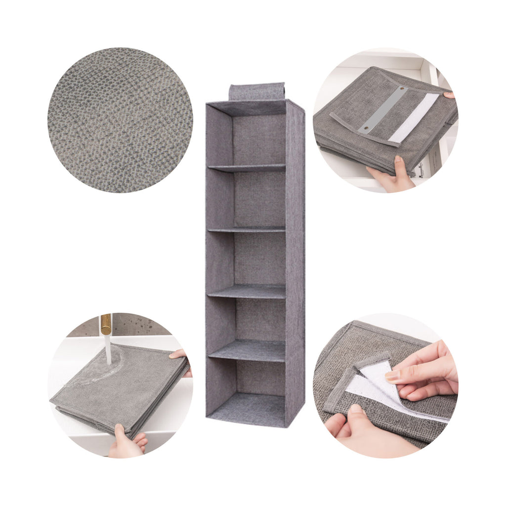 Tidy Hanging Storage Bag Multi-Purpose Wardrobe Shelf for Clothes & Shoes - New 🏴