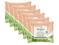 6pk of Simple Protect 'N' Glow Instant Cleansing Wipes for Dull & Tired Skin