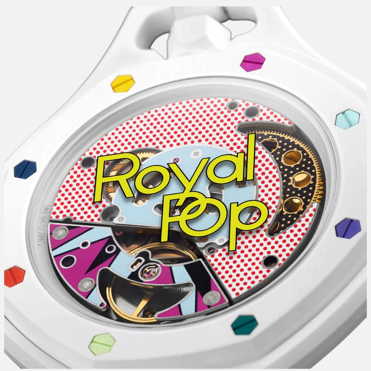 AP x Swatch Royal Pop Huit Blanc With Box And Bag And Receipt