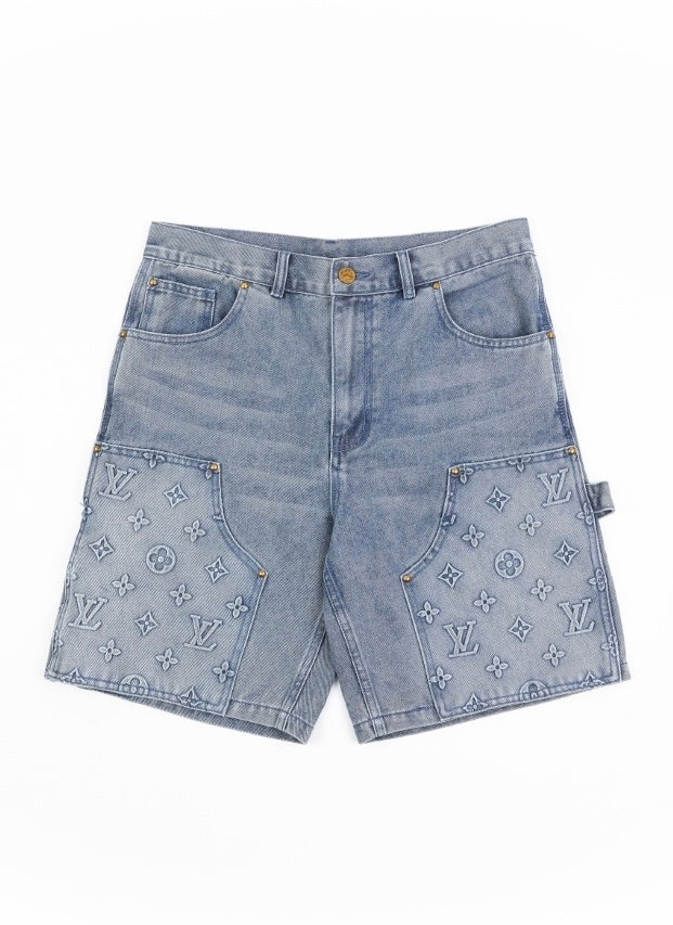LV Denim Shorts Set