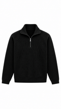 The Row Cashmere Half-Zip Sweater