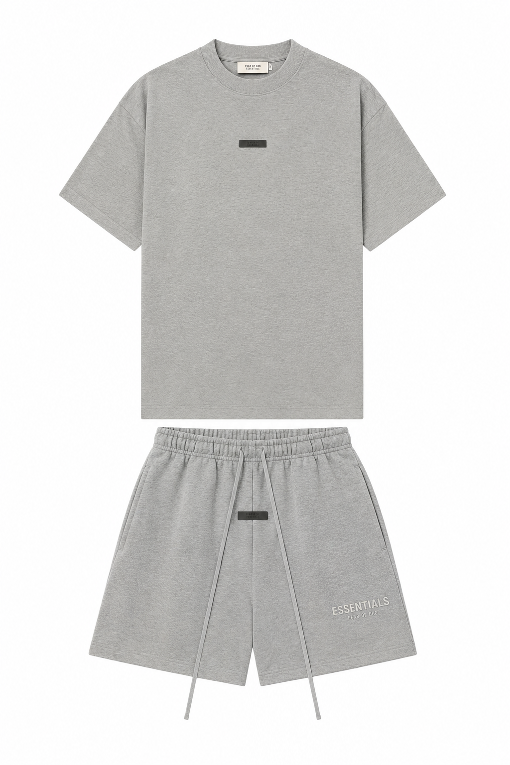 FEAR OF GOD ESSENTIALS Concrete Heather' SHORT SET (SS25)