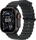 Apple Watch Ultra 3 (GPS + Cellular, 2025) 49mm Black Titanium Case with Black Titanium Milanese Loop - Medium