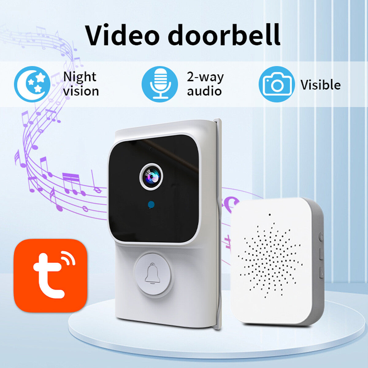 Wireless WiFi Smart Ring Video Doorbell Security Camera Bell Phone Door Intercom - new 🏴