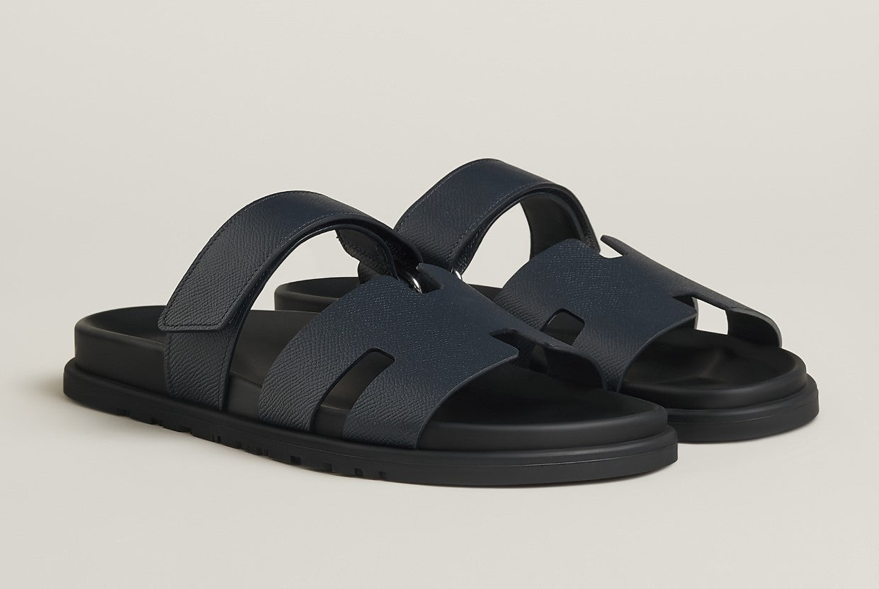 Hermes Chypre Sandals (Men) - Marine Colour - New 🏴