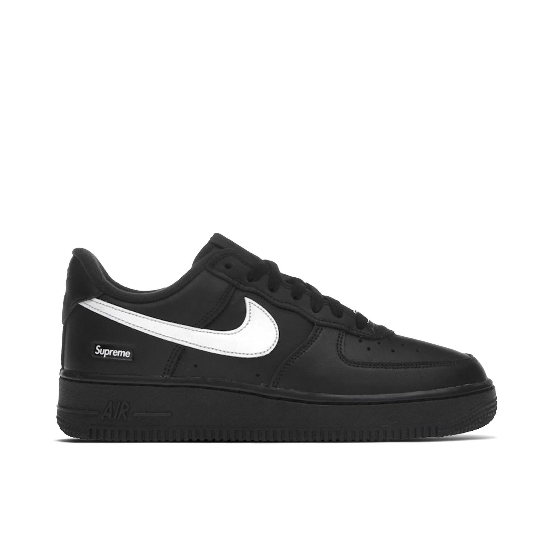 NIKE AIR FORCE 1 LOW SUPREME BLACK WHITE - Multiple Sizes