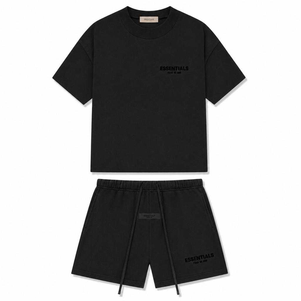 Fear Of God Essentials Short Set 'BLACK' (SS22)