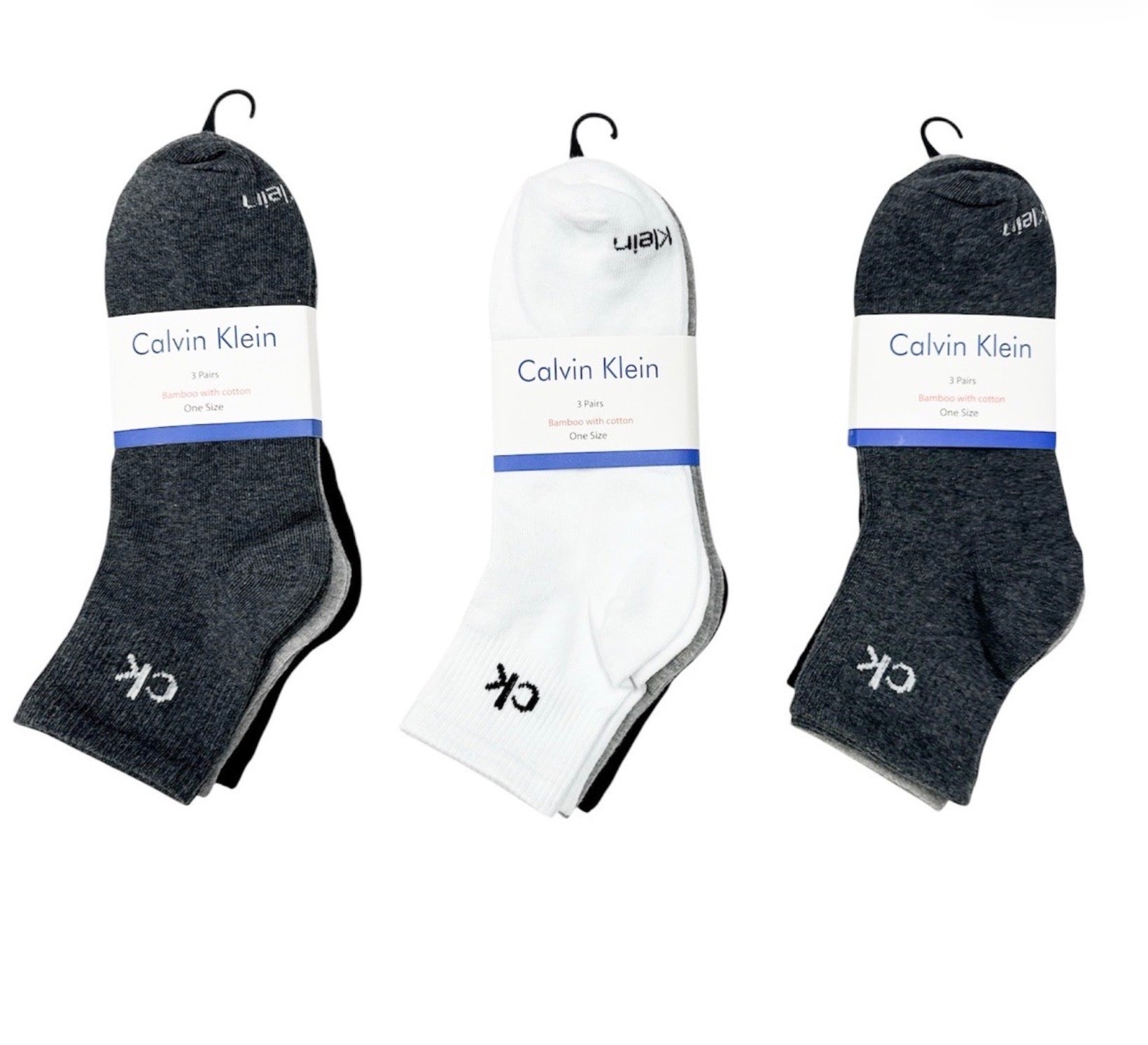 Calvin Klein CK Men & Women Ankle Socks- One Size ( 3 Pairs ) -  New 🏴