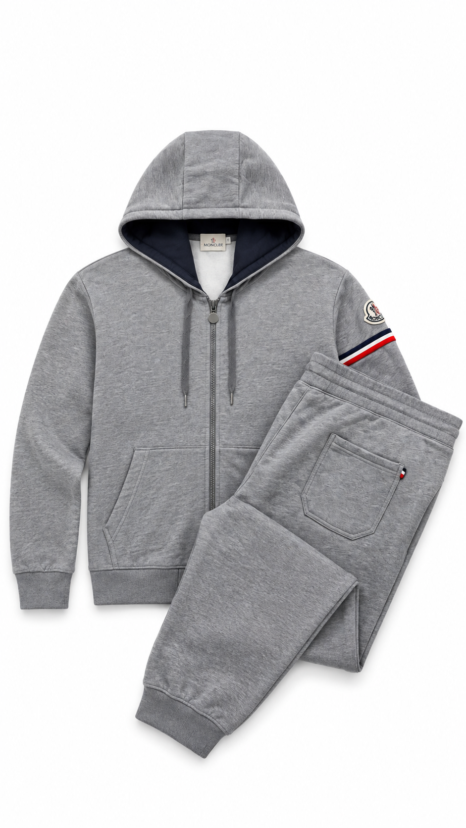 Moncler Tracksuit Grey - Authenticity Guaranteed