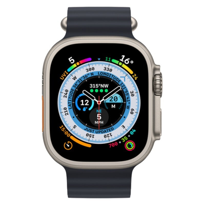 Apple Watch Ultra 49mm Titanium Case, GPS + LTE, Midnight Ocean Band - refurbished 🏴☑️