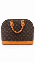 Louis Vuitton Alma Shoulder Bag PM Brown Canvas/Leather I Authenticity Guaranteed