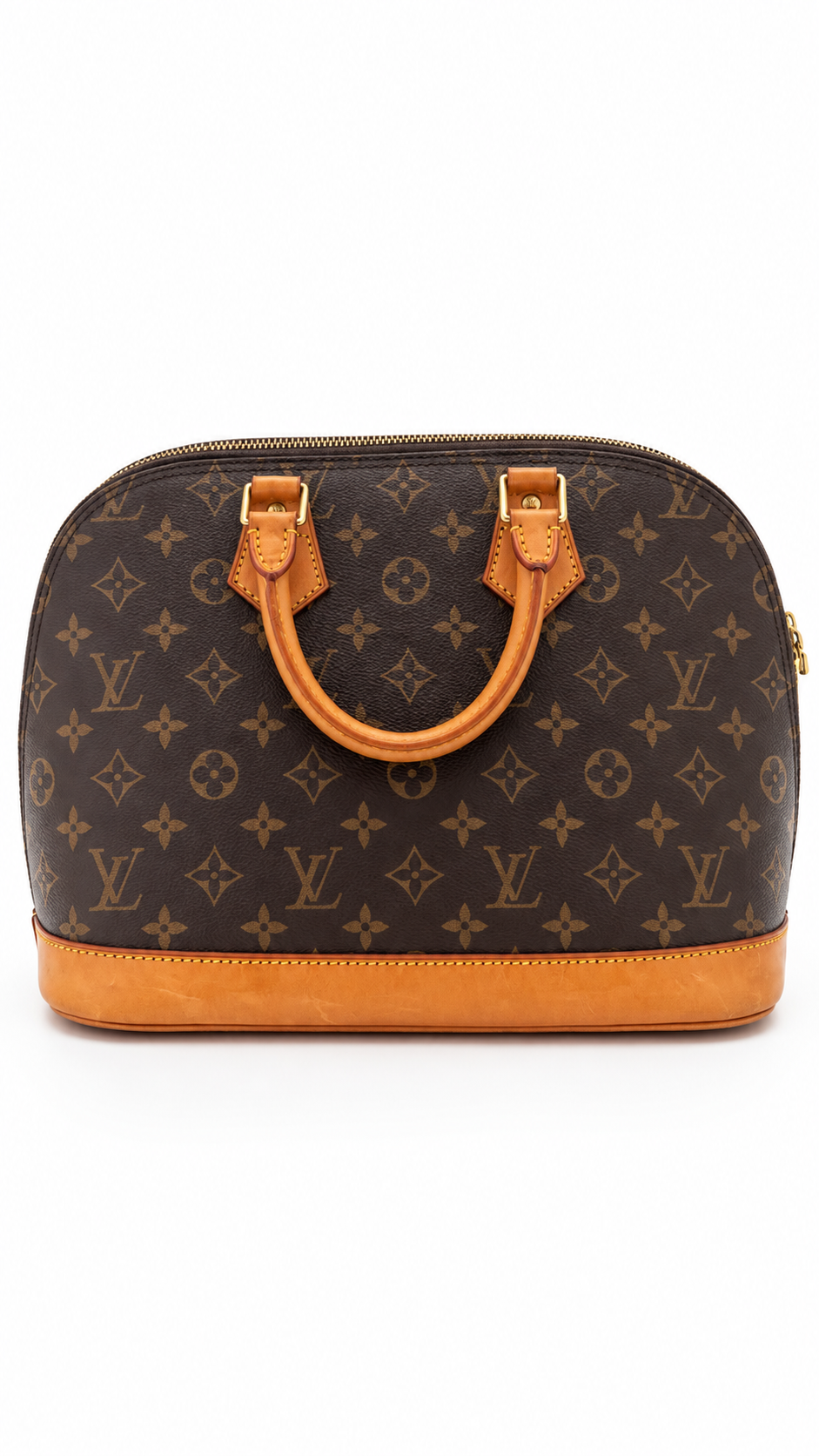Louis Vuitton Alma Shoulder Bag PM Brown Canvas/Leather I Authenticity Guaranteed