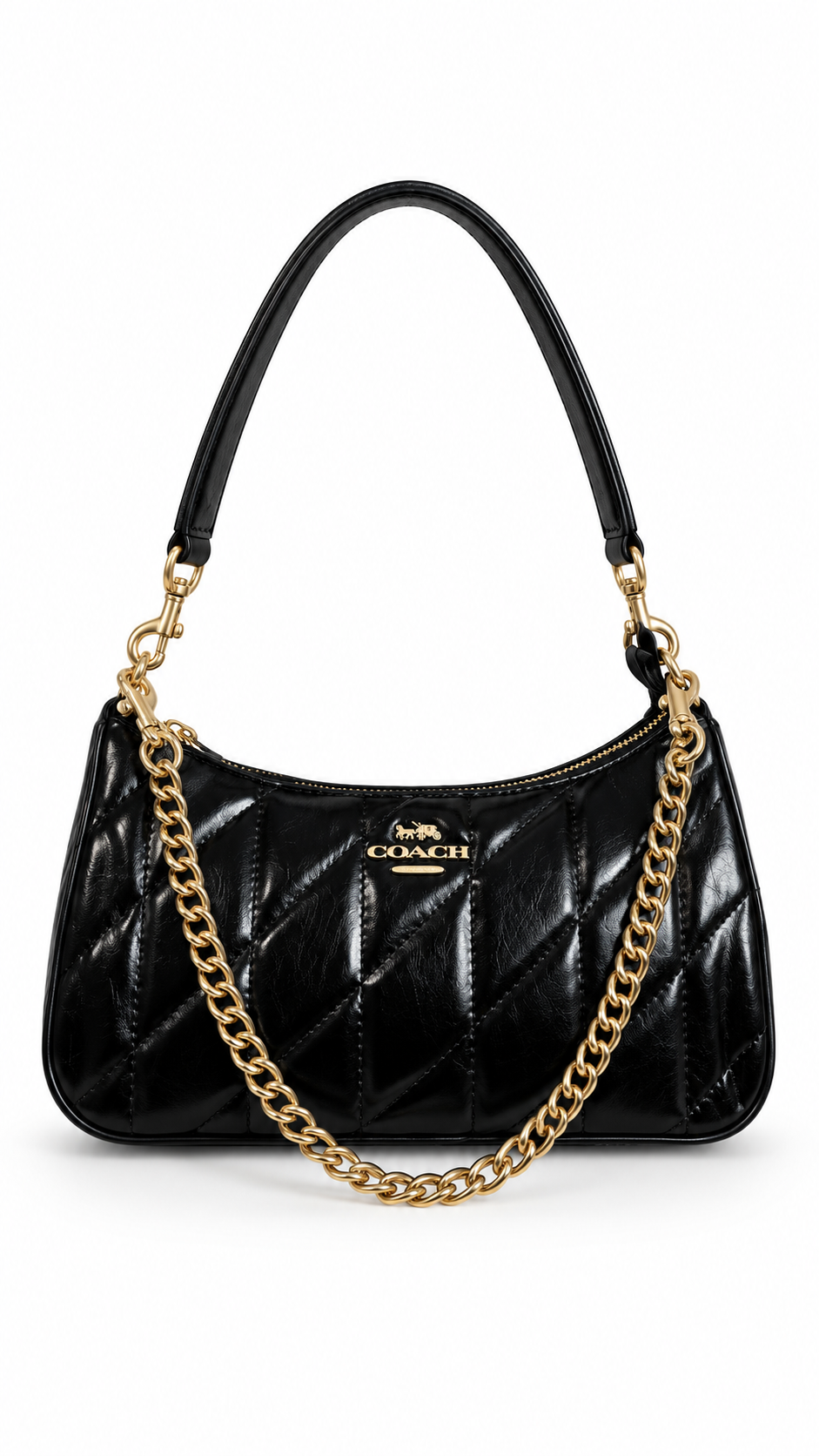 Coach Terri Shoulder Bag Black Leather Crossbody Bag - Authenticity Guaranteed
