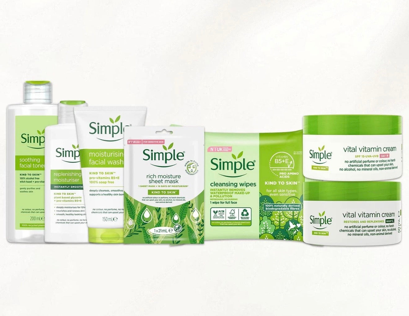 Simple Kind to Skin Complete Skincare Bundle - Hydrating & Nourishing Set