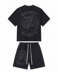 Saint Valley TERRY Short Set "FADED Black”