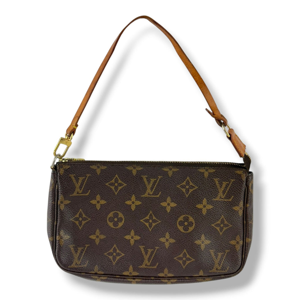 Louis Vuitton Pochette Accessories Brown Monogram Clutch Bag - Preowned 🏴☑️