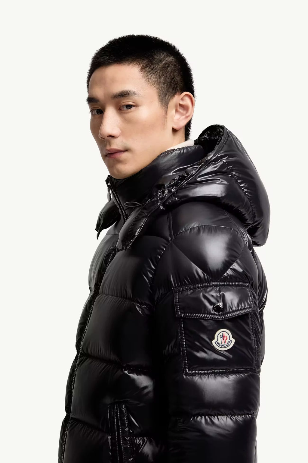 'Sale' Moncler Maya Black Hooded Short Down Jacket - Multiple Sizes