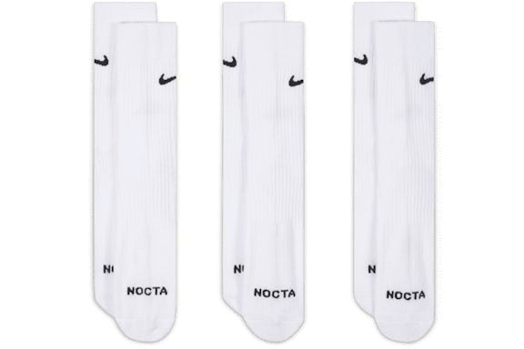 Nike X Nocta Crew Socks White 3x Pack - New 🏴