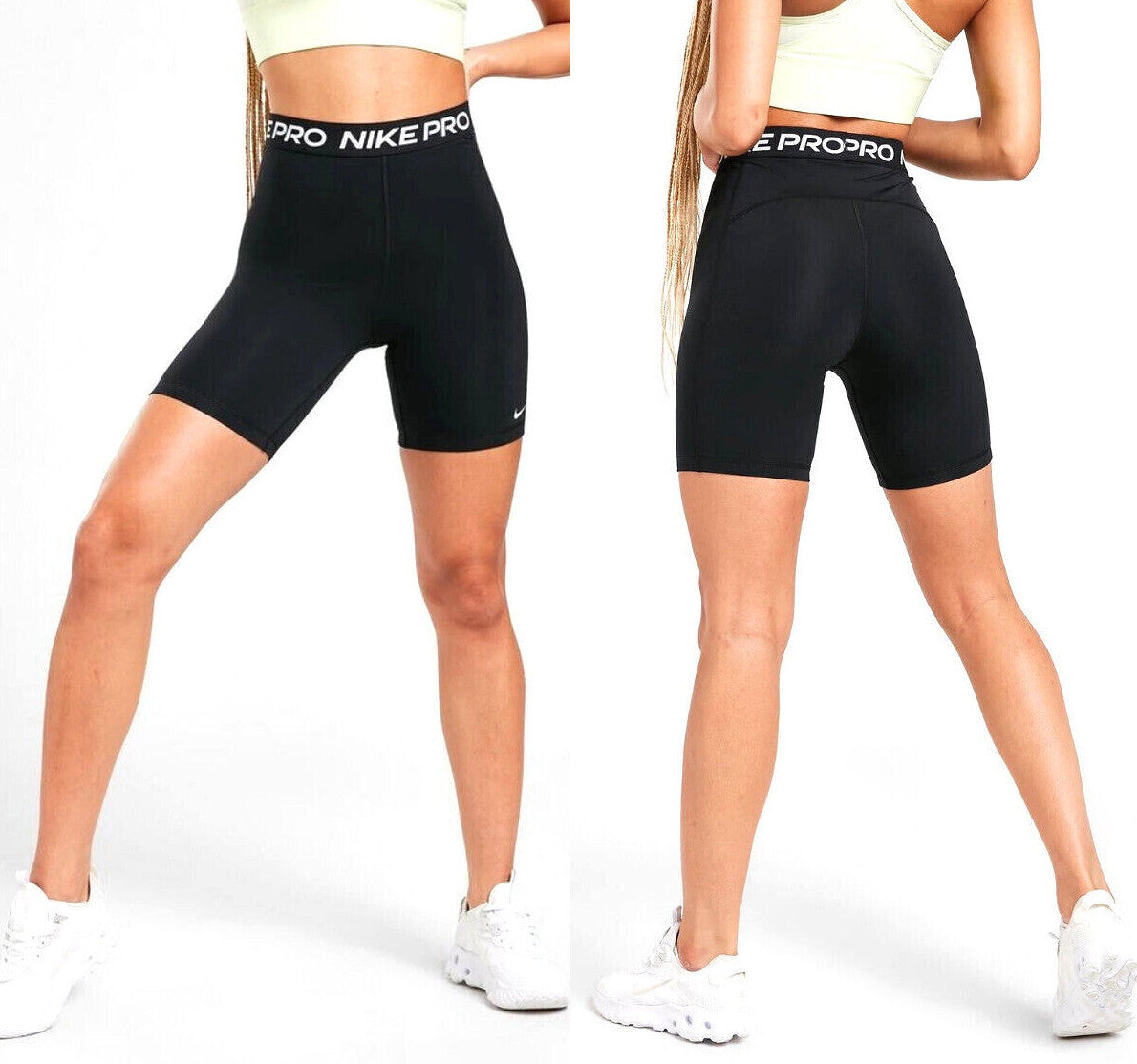 Nike Shorts Womens Sport 7" Sportswear Gym Bottom Jogging Activewear Black - New 🏴