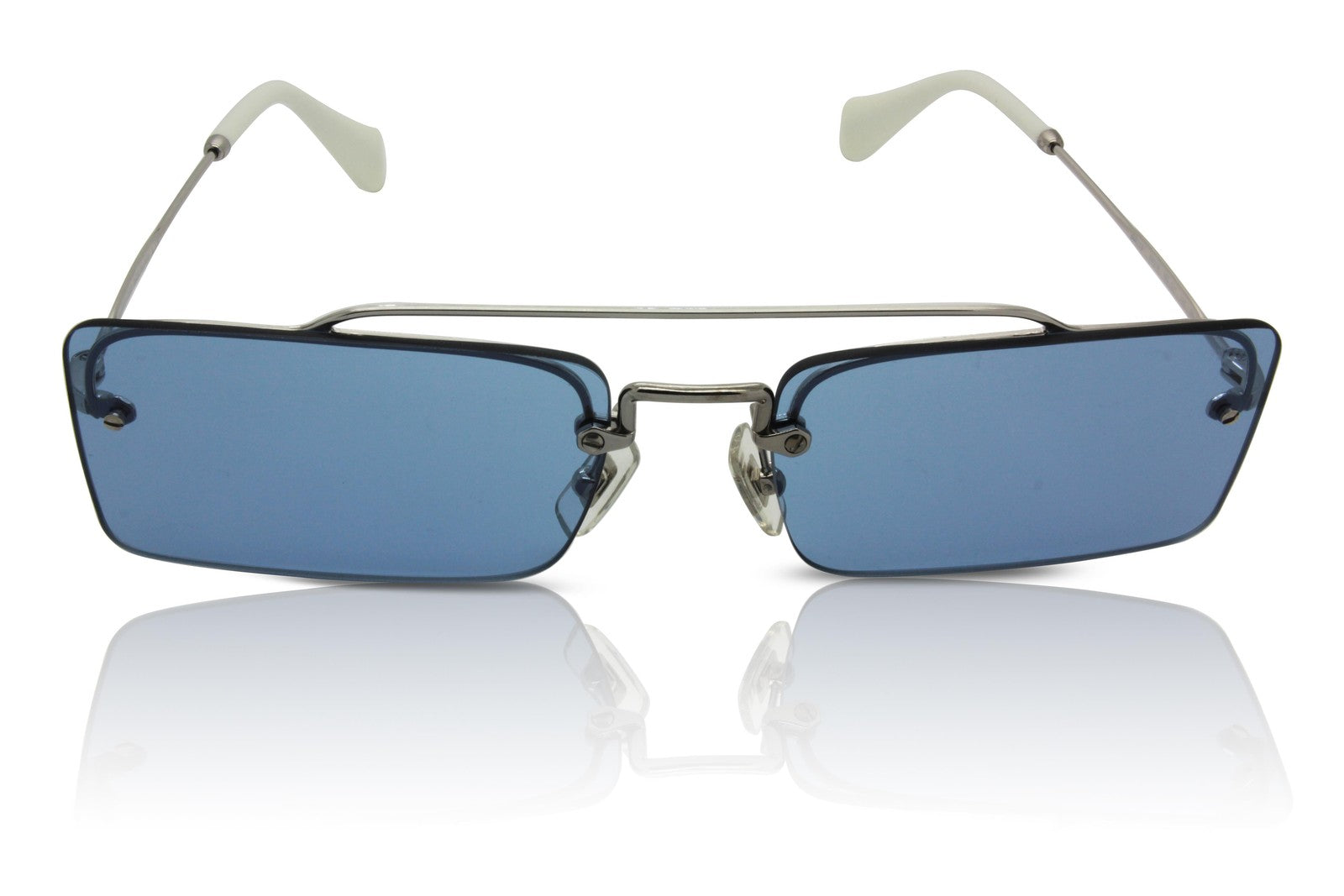 Miu Miu Sunglasses Women's Silver/Blue - New 🏴☑️