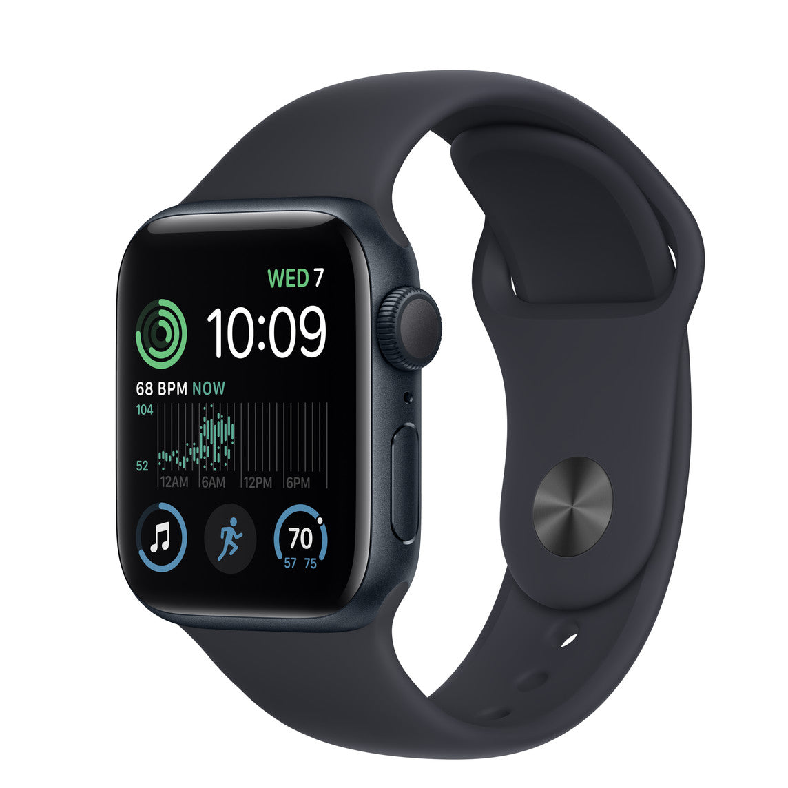 Apple Watch SE (2nd Generation) GPS, 40mm Midnight Aluminum Case with Midnight Sport Band