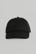 Alo Yoga Black Baseball Cap Adjustable Strap Minimal Logo Unisex Hat 🏴